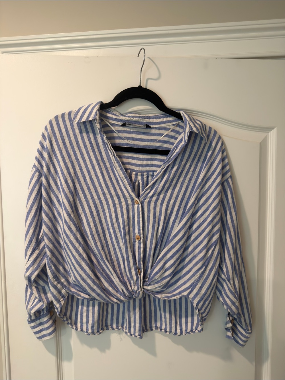 Zara Linen Knotted Shirt